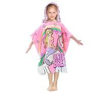 JORAKI Asciugamani da bagno per bambini, in microfibra, accappatoio poncho da bagno per bambini, ultra morbido e assorbente, con cappuccio, per ragazze, ragazzi, adolescenti, 6-14 anni