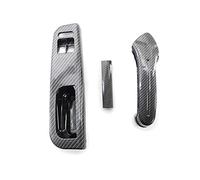 JORAsa Pannello di copertura per interruttore della porta del conducente dell'auto, lunetta per porta del passeggero, compatibile con Golf MK4 2 porte LHD in fibra di carbonio