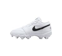 Jordan 1 Low Little/Big Kids Cleats (HF6885-001, Nero/Bianco/Bianco), Bianco/Nero/Nero, 12 Big Kid