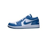 Jordan Air 1 Low Sneaker da Uomo, Bianco/Dk Marina Blu-Bianco, 41 EU