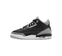 Jordan Big Kid's 3 Retro Nero/Verde Glow-Wolf Grigio (DM0967 031), Nero/Verde Glow-wolf Grigio, 37 EU