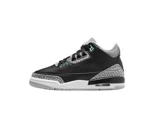 Jordan Big Kid's 3 Retro Nero/Verde Glow-Wolf Grigio (DM0967 031), Nero/Verde Glow-wolf Grigio, 37 EU
