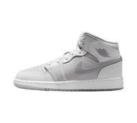 Jordan Big Kids Air 1 Mid (GS), Summit Bianco/Argento Metallizzato, 4 Big Kid