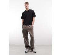 Jordan - Brooklyn - Joggers con fondo aperto marrone scuro S