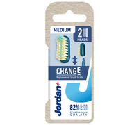 Jordan Change Medium Testine di Ricambio per Spazzolino 2 pz
