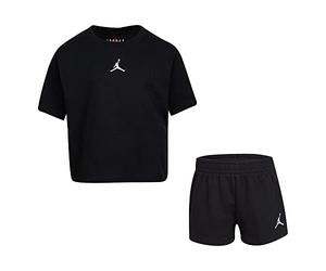 Jordan Completo pantaloncini essenziali da bambina (Little Kids), nero, 5