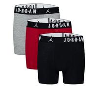 Jordan Flight Cotton Core 3Pk Boxer per Bambino Gym Red/Black 8/10 Anni