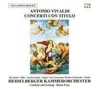 Jordan/Junker/Preis/Heidelberger Kammerorche Antonio Vivaldi: Concerti con (CD)