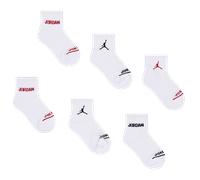 Jordan Kids Ankle 6 Pack Unisex - Calze Bianco - Taglia 35 - 38 White 35 - 38