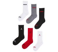 Jordan Kids Crew 6 Pack Unisex - Calze Rosso - Taglia 35 - 38