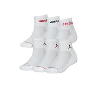 Jordan Kids Ankle 6 Pack Unisex - Calze Bianco - Taglia 35 - 38 White 35 - 38