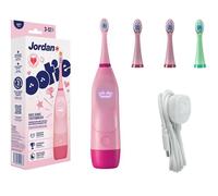 Jordan | OOTIE | Spazzolino da denti sonoro per bambini 3-12 anni | 2 testine (Gentle & Precision), luce sensore di pressione, timer da 2 minuti con segnale di 30 secondi, display con animazioni