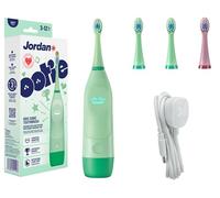 Jordan | OOTIE | Spazzolino da denti sonoro per bambini 3-12 anni | 2 testine (Gentle & Precision), luce sensore di pressione, timer da 2 minuti con segnale di 30 secondi, display con animazioni