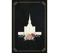 Jordan River Temple Floral Journal, Gilded Chalkboard Pattern with Spring Bouquet