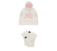 Jordan Set da Ragazzi Cappello e Guanti Pom Beanie Bianco Codice 9A0869-782 Bianco