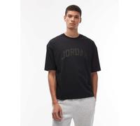 Jordan - T-shirt squadrata nera con grafica del logo-Nero S