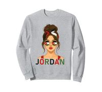 Jordanian Girl Jordan Flag Jordanian Girlfriend Wife Felpa