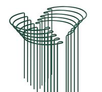 Jordbrux Pali di supporto per piante, 10 pali in metallo per piante da giardino, gabbia semicircolare ad anello per piante da interno ed esterno, 25 cm x 40 cm