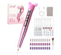 JOREST Fresa per Unghie, Lima Unghie Elettrico Portatile 13 in 1, Pedicure Elettrica Professionale Piedi, 35000 giri/min, 6 Velocità Regolabile,Set Manicure Girl Passione, Kit Ricostruzione Gel, Rosa