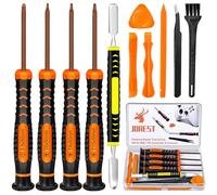 JOREST Kit di Smontaggio PS4 PS3 PS5 Xbox one/360, 11pcs Set Pulizia, Strumento Riparazione per Controller e Console, con Cacciavite Torx T6 T8 T10 e PH0, Piede Porco, Pinzette, Spazzola