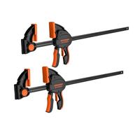 Jorgensen E-Z Hold - Morsetti resistenti da 362,9 kg, confezione da 2 morsetti espandibili da 61 cm, morsetti a barra con presa rapida con una mano, morsetto a grilletto, morsetti a barra per la