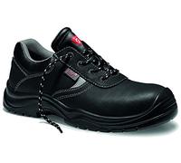 JORI 12111 Basic Compo Low S3 - Scarpe antinfortunistiche da uomo e da donna, in pelle, S3, SRC, con lacci, cappuccio in plastica, protezione anti-perforazione senza metallo, colore nero (Schwrz), EU 47