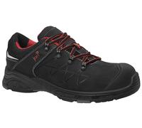 JORI Jo_Max Low S3S, scarpe antinfortunistiche per uomo e donna, in pelle/tessuto, puntale in plastica (più leggero della punta in acciaio), leggere, classiche, Nero , 45 EU