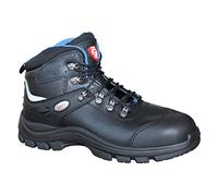JORI Rocky S3, scarpe antinfortunistiche da uomo e donna, in pelle, punta in acciaio, leggere, classiche, Nero , 44 EU