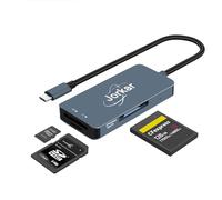 Jorkar Lettore di Schede CFexpress tipo-B, USB C Lettore di Schede di Fotocamera per Nikon Canon Panasonic, 3 in 1 CF express tipo B & SD & Micro SD TF (non per XQD)
