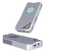 Jorkar Scatola SSD NVMe Esterno Lettore 40Gbps con Ventola, Compatibile con Thunderbolt 4/3, USB4/3.1/3.0, Scatola in Alluminio M.2 a USB-C, 2280 M-Key PCIe (NO SSD)