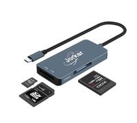 Jorkar XQD Schede Lettore to USB C compatibile con Fotocamere Sony Nikon, 3 in 1 XQD & SD & Micro SD Lettore (non per CFexpress)