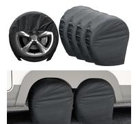 Joroamp Set di 4 coperture protettive per pneumatici resistenti, per camper, camion, SUV, rimorchi da viaggio, jeep, camper, universali, impermeabili, antivento, per pneumatici con diametro di 68-73