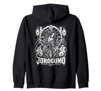 Jorogumo Web di Bellezza Giapponese Yokai Horror Felpa con Cappuccio