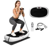 JOROTO Pedana Vibrante Dimagrante 4D per Dimagrire e Tonificare | Pedana Vibrante con 3 Motori, 10 Programmi + Timer | Allenamento Casa Silenzioso, Antiscivolo, 158 kg