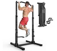 JOROTO Pieghevole Power Tower Dip Station, Regolabile in Altezza, Sbarra per Trazioni Autoportante, 5 in 1 Stazione di Allenamento per Palestra Domestica Multifunzione, Capacità di 172KG