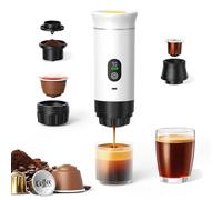 JORPETS Portable Coffee Maker 3 in 1 Espresso Machine USB-C Mini Electric Hot Water Coffee Maker Compatible with Ness-Preso, Dolce-Gusto and Ground Coffee Capsules