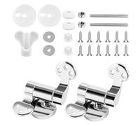 Jortmrd 2 Pezzi Cerniere Tavoletta WC Cerniere Copriwater in Lega Zinco con Chiusura Ammortizzata Soft Close Universali Kit Completo Accessori Viti Dadi