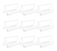 Jortmrd 9 Pezzi Porta Etichette da Tavolo Porta Etichette in Acrilico Porta Etichette Trasparente Acrylic Porta Avvisi da Tavolo Porta Acrilico da Tavolo per Etichette, Ufficio (9x6cm)