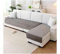 JORTUIO Velluto Copridivano Angolare Fodera per Divano 3 2 4 posti con Penisola Destra/Sinistra 210/180 cm Universale Copertura Divano Forma di L,Antiscivolo Lavabile(Grigio scuro,70x70cm)