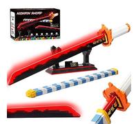 Jorumo Demon Slayer - Set di costruzione di spada Rengoku Kyoujurou da 68,6 cm, con fodero e supporto, set da costruzione per cosplay anime spada giocattolo da collezione e regalo, 790 pezzi
