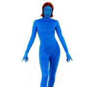 JORXG Costume Eroina Mutante Adulti Donna Cosplay Tuta Blu da Guerriera Tribale Per Halloween, Carnevale, Costumi Mascherata (S)