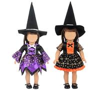 Jorzer 2 Set di Vestiti e Accessori da Bambola da 18 Pollici includono Cappelli, Vestiti e Scarpe Belle per Bambole per Regali di Costumi di Halloween da 18 Pollici per Le Bambine (Non includono) G