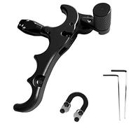 Jorzer Aiuto di Rilascio di tiro con L'Arco Pollice D Polcola D Releaser Rieaser a Rotazione Regolabile a 4 Dita 4 Gradi. Aiuto per releaserthumb Rilascio Bowbow Loop Rope360 ° Ruotabile.