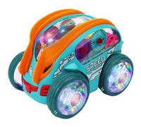 Jorzer Auto acrobatica Macchinina Giocattolo con Salto mortale ruotabile a 360° con Luce e Musica Alimentata a Batteria Giocattoli in ABS Liscio per Bambini Giocattoli da Gioco per Bambini.