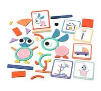 Jorzer Blocchi Modello in Legno, Bastoncini educativi Montessori Intelligenti, Puzzle Tangram in Legno Giocattoli di Generazione Montessori rompicapo per Ragazze Ragazzi di 3 4 5 Anni