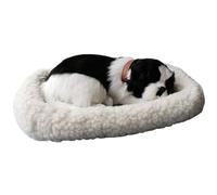 Jorzer Cani che dormono di peluche che respirano sul cuscino Cane respira realistico, peluche interattivo, funzionamento a batteria Cucciolo realistico per bambini, bianco PET_SUPPLIES.
