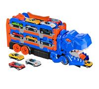 Jorzer Dinosaur Truck 63 Pollici, Pista da Corsa Portatile Pieghevole per Dinosauri con 12 Pezzi di Auto, Facile da riporre, Fantastici Giocattoli per Bambini dai 2 Anni in su