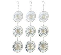 Jorzer Dissuasori per Uccelli da Esterno, 3 Pezzi, dispositivi scaccia-Uccelli in Acciaio Inossidabile con riflesso 3D, per Balcone, Giardino, Stagno, Decorazione con Campanello a