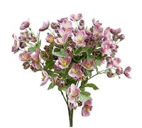 Jorzer Fiore Artificiale, Confezione da 3 elleboro di Seta Realistico con steli e Foglie, Fiore Finto in da 22 Pollici per la Decorazione dell'ufficio, del Giardino di casa.