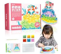 Jorzer Frenzy Arte del Tessuto per Bambini Colpire L'Arte con 10 Kit di Mestieri educativi per Piatti di Principessa per Il Compleanno, Natale, Natale, Ringraziamento e Pasqua per Bambini